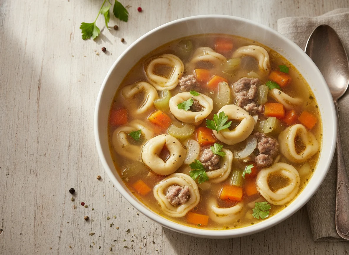 Sopa de Capeletti com Legumes photo
