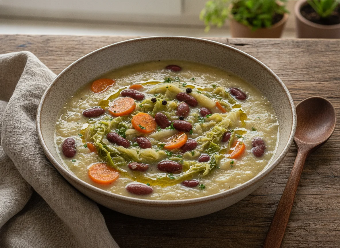 Sopa de Feijão com Couve e Cenoura photo