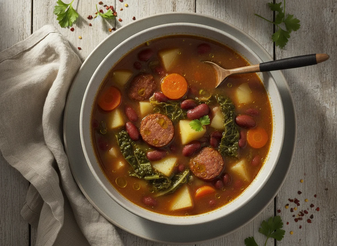 Sopa de Feijão com Enchidos photo