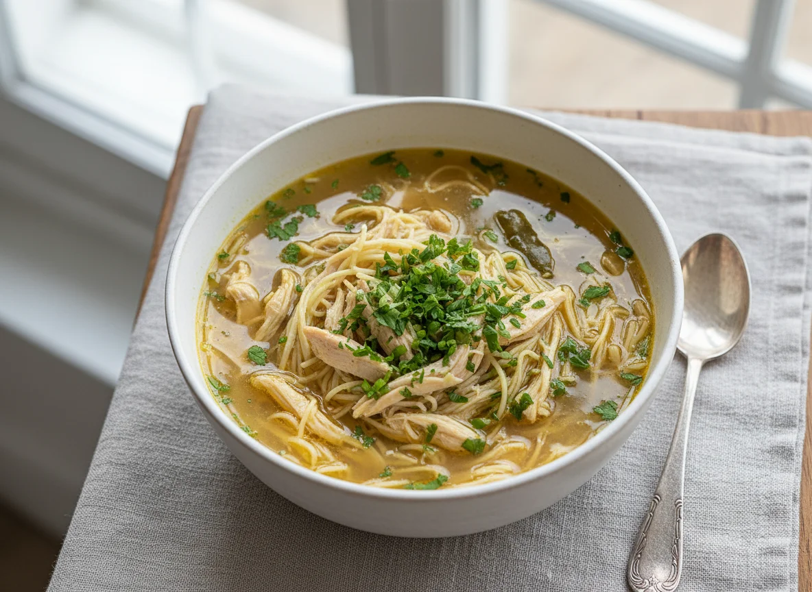 Sopa de Galinha com Macarrão photo