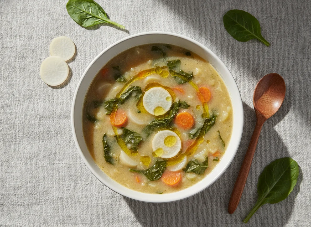 Sopa de legumes com nabo photo