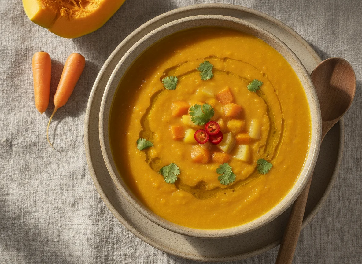 Sopa de Legumes (Creme de Abóbora e Cenoura) photo