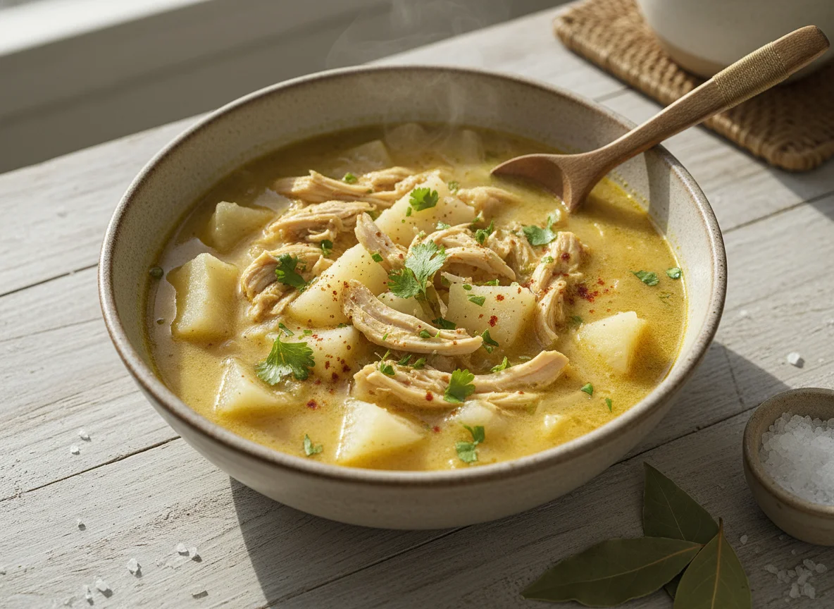Sopa de Mandioca com Frango photo