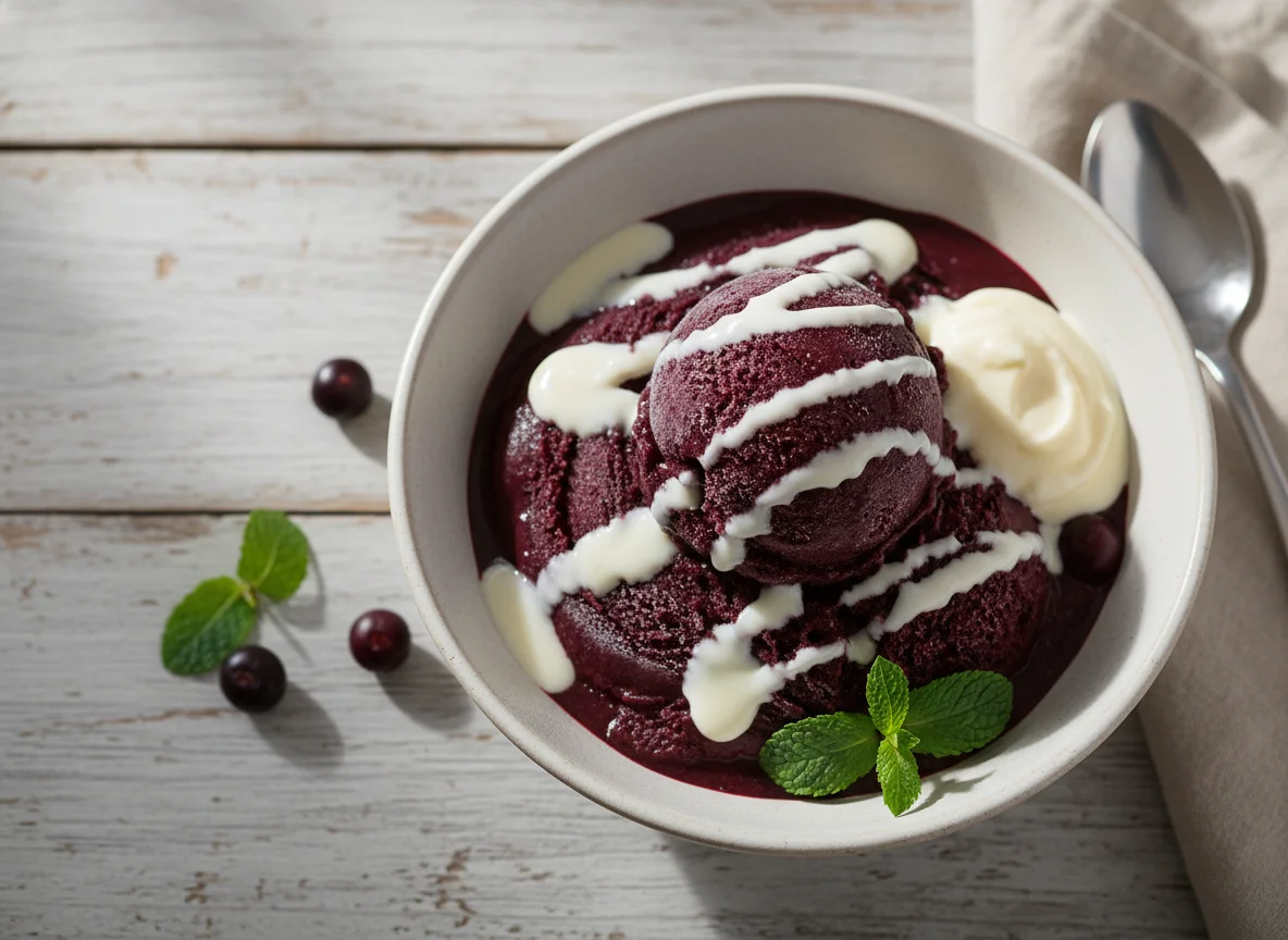 Sorvete de Açaí com Leite photo