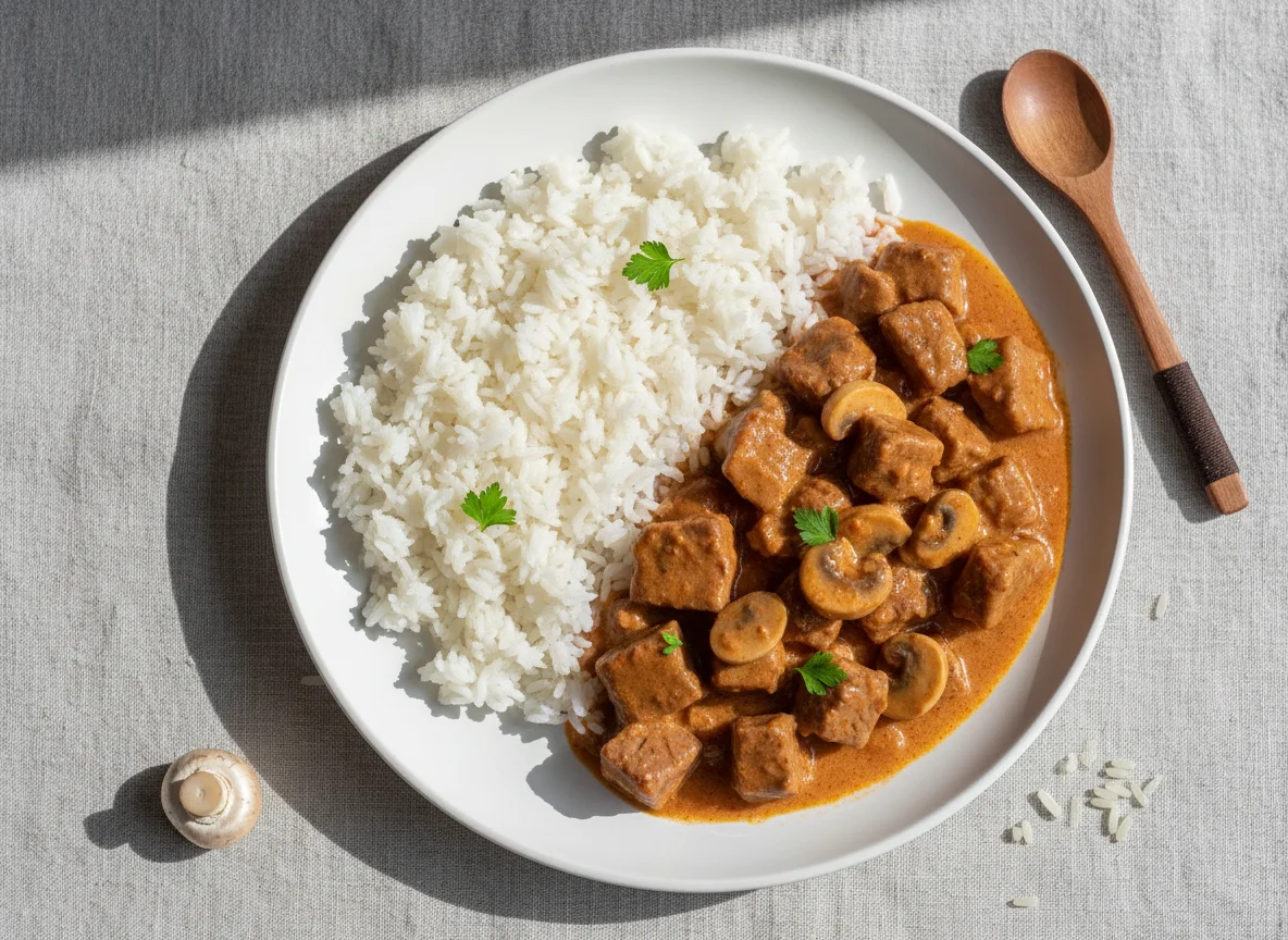 Strogonoff de Carne com Arroz photo