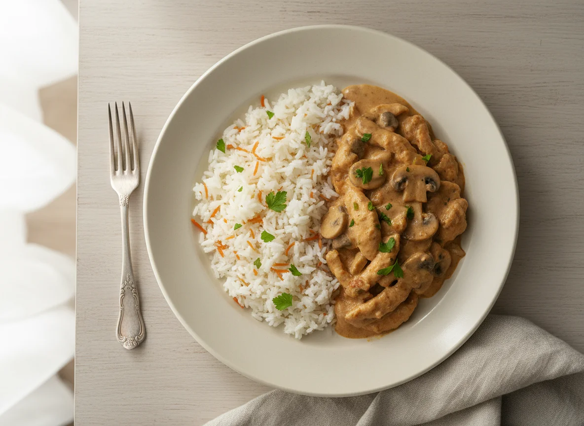 Strogonoff de Frango com Arroz photo