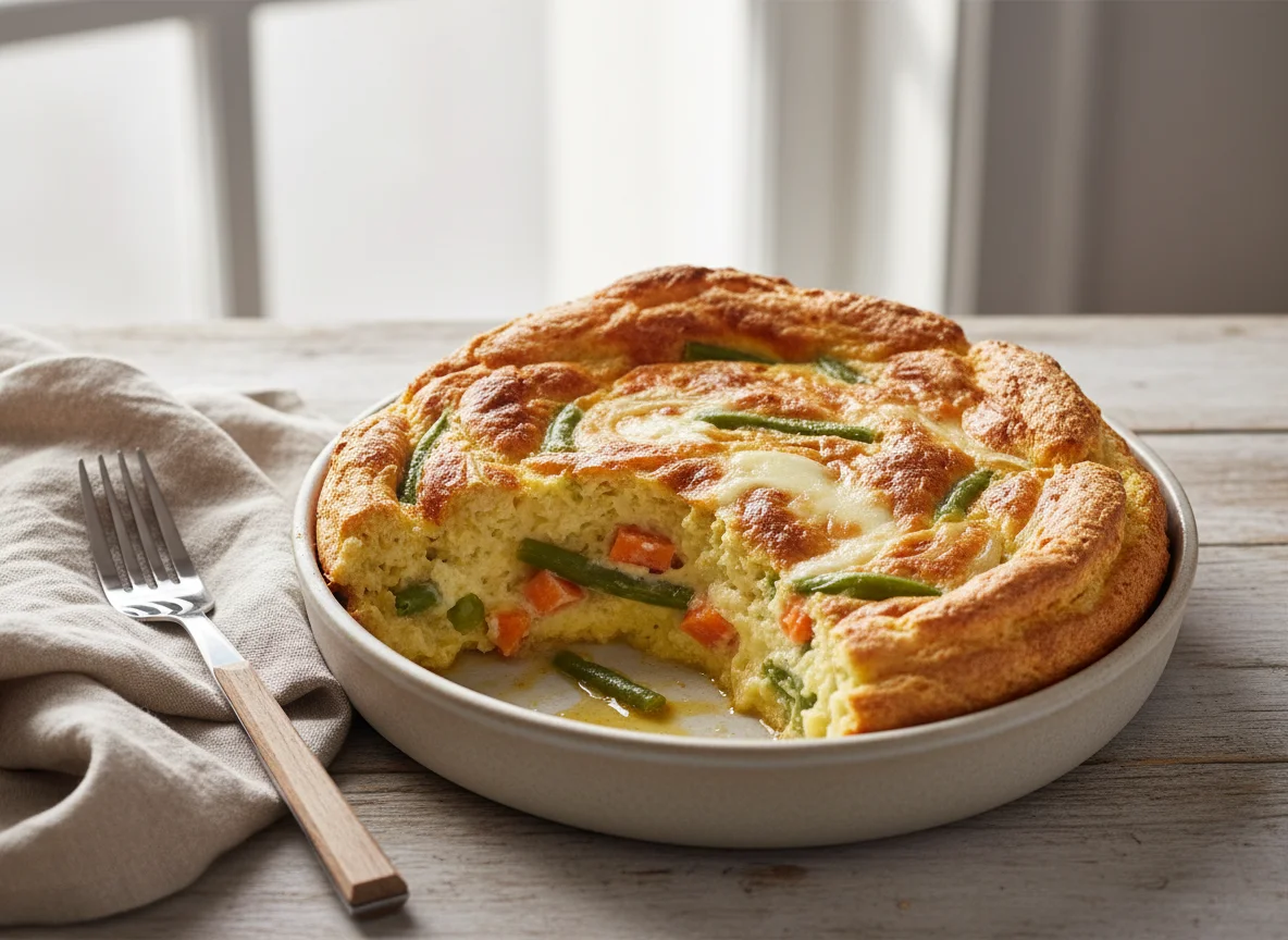 Suflê de legumes com queijo photo