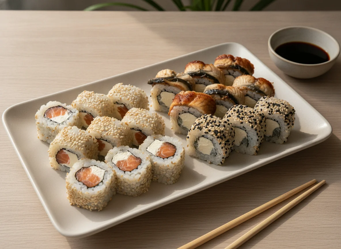 Sushi Uramaki Filadélfia e Especial photo
