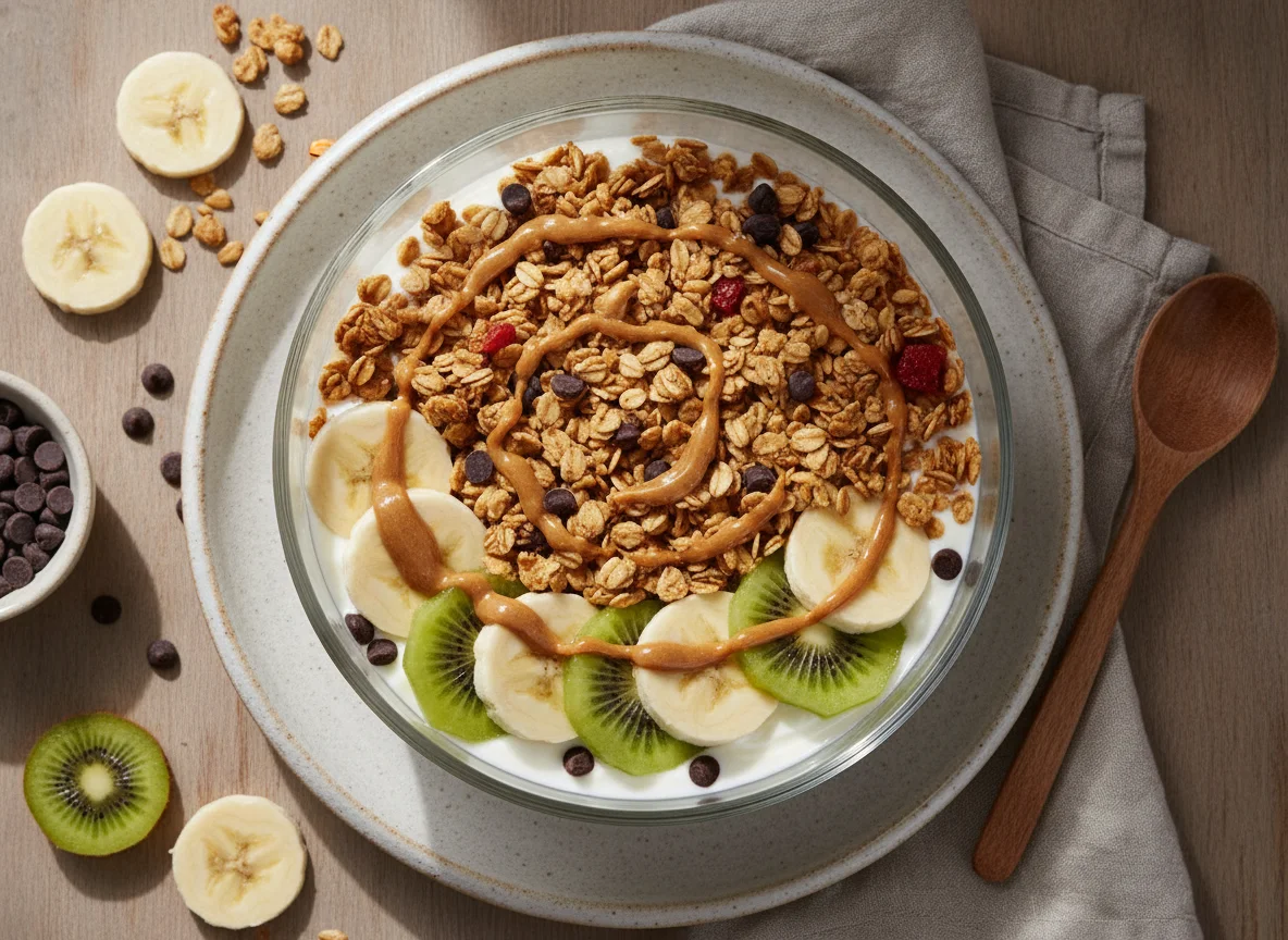 Taça de Iogurte com Fruta e Granola photo