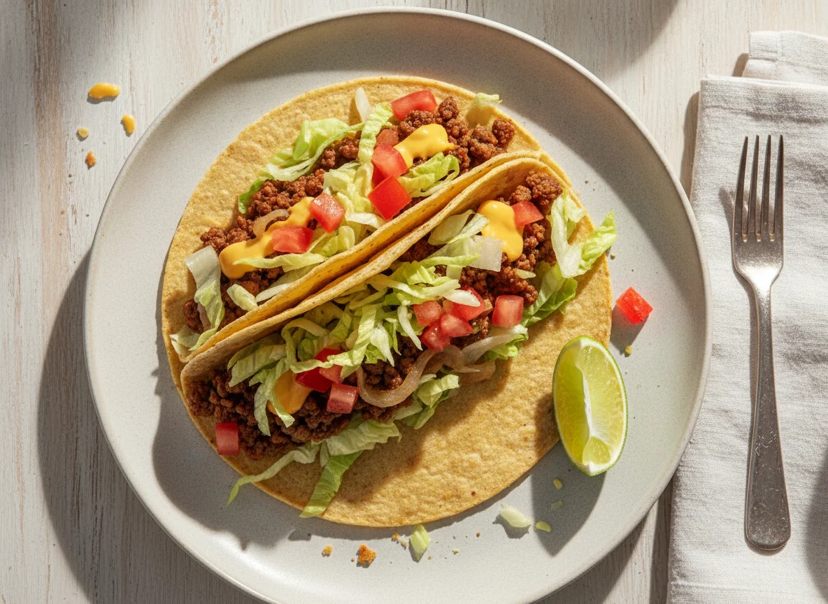 Taco de Carne com Salada photo