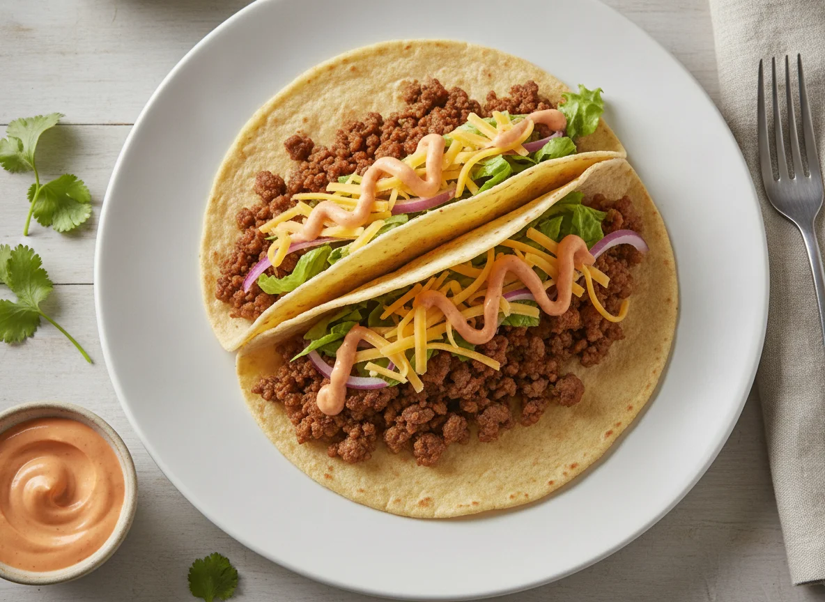Taco de carne moída photo