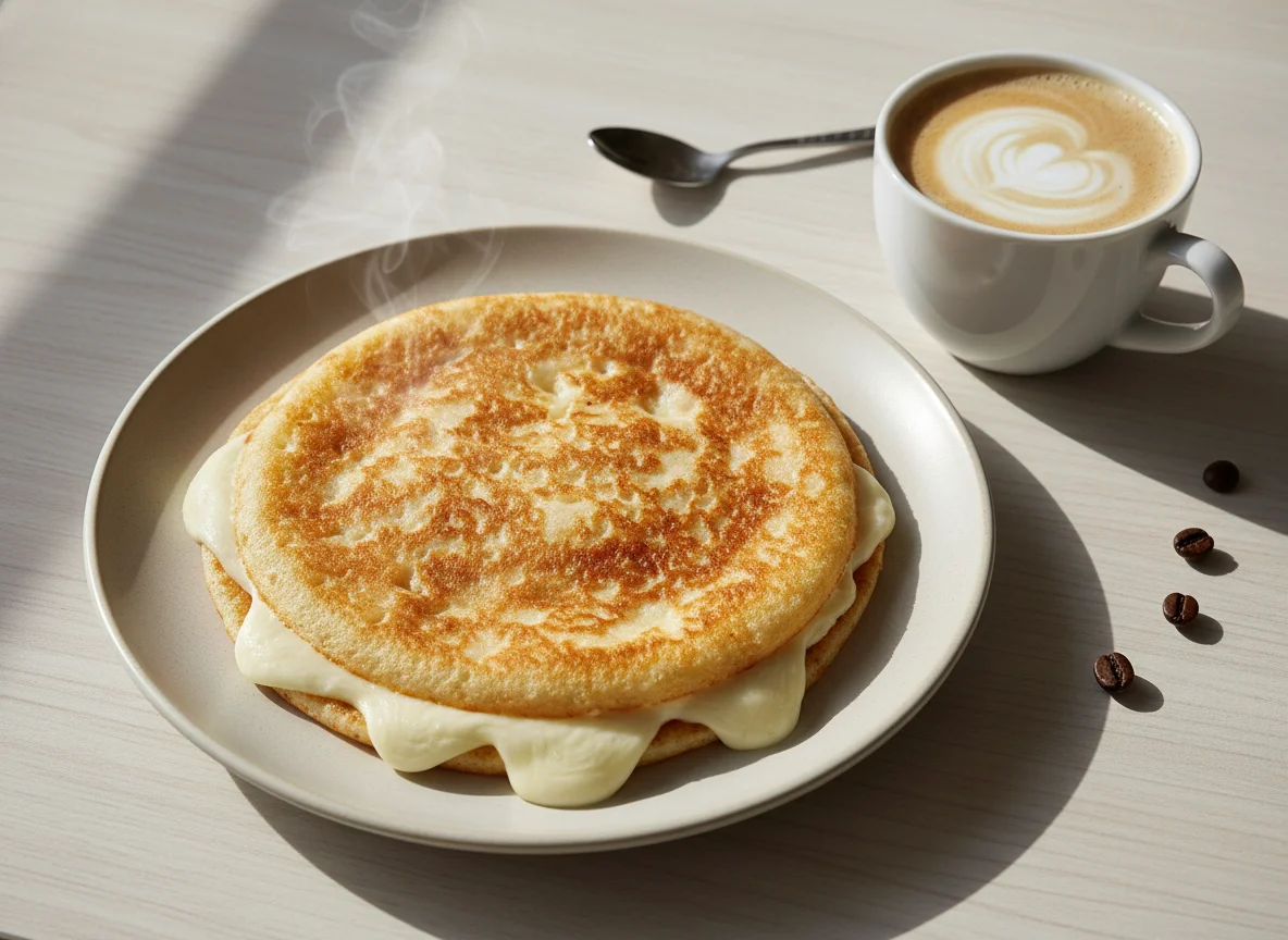 Tapioca com café com leite photo