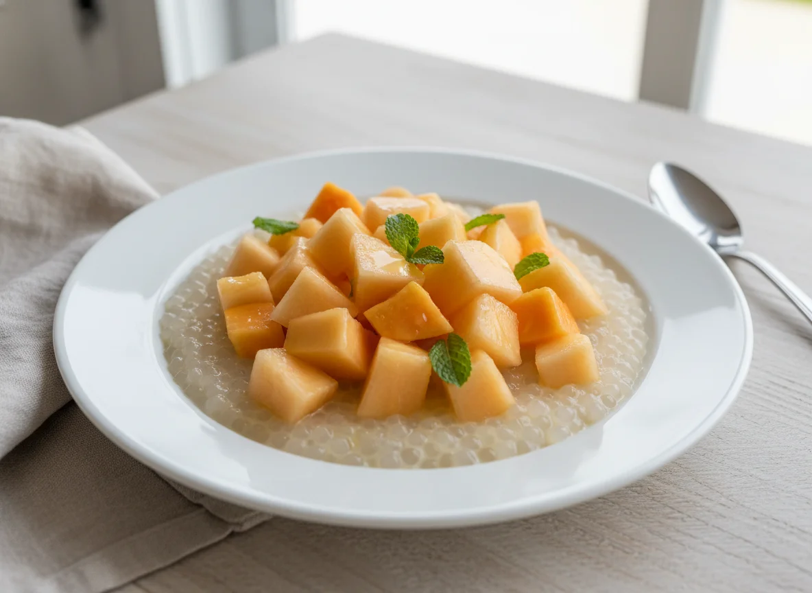 Tapioca com frutas photo