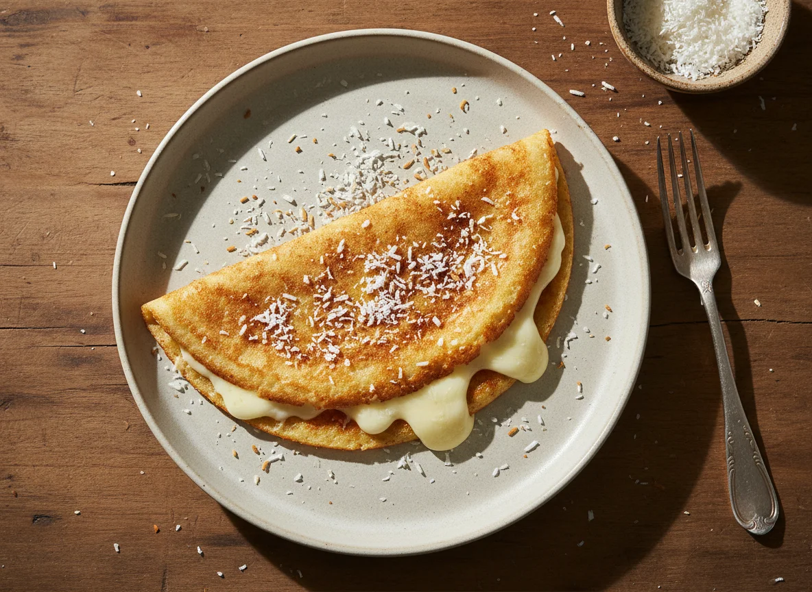 Tapioca com queijo e coco photo