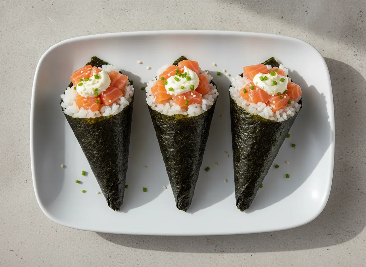 Temaki de Salmão com Cream Cheese Light photo