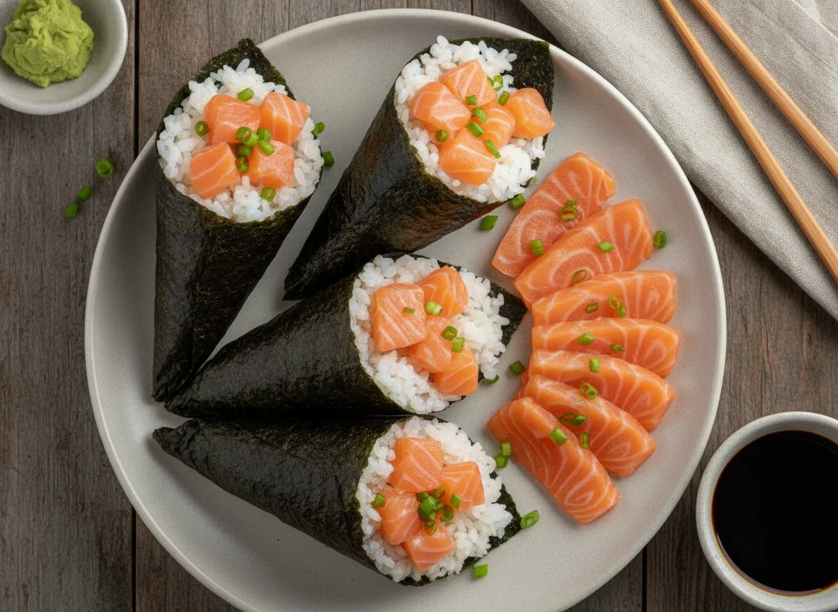 Temaki de Salmão e Sashimi photo