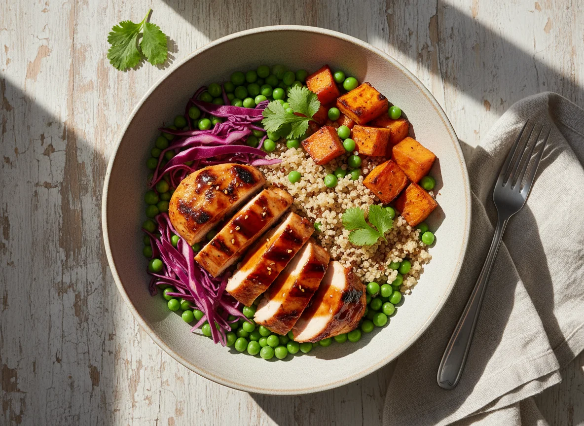 Tigela de Frango Grelhado com Quinoa photo