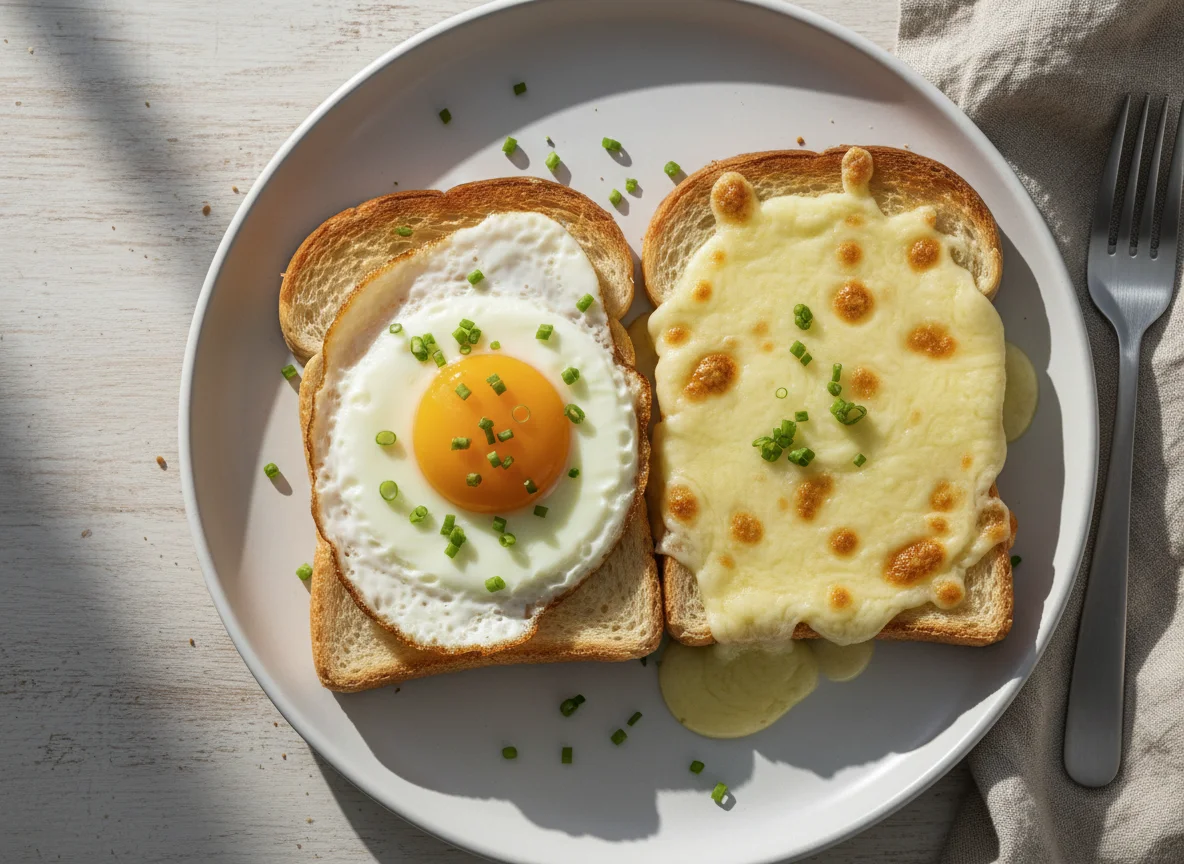 Torrada com ovo e queijo photo
