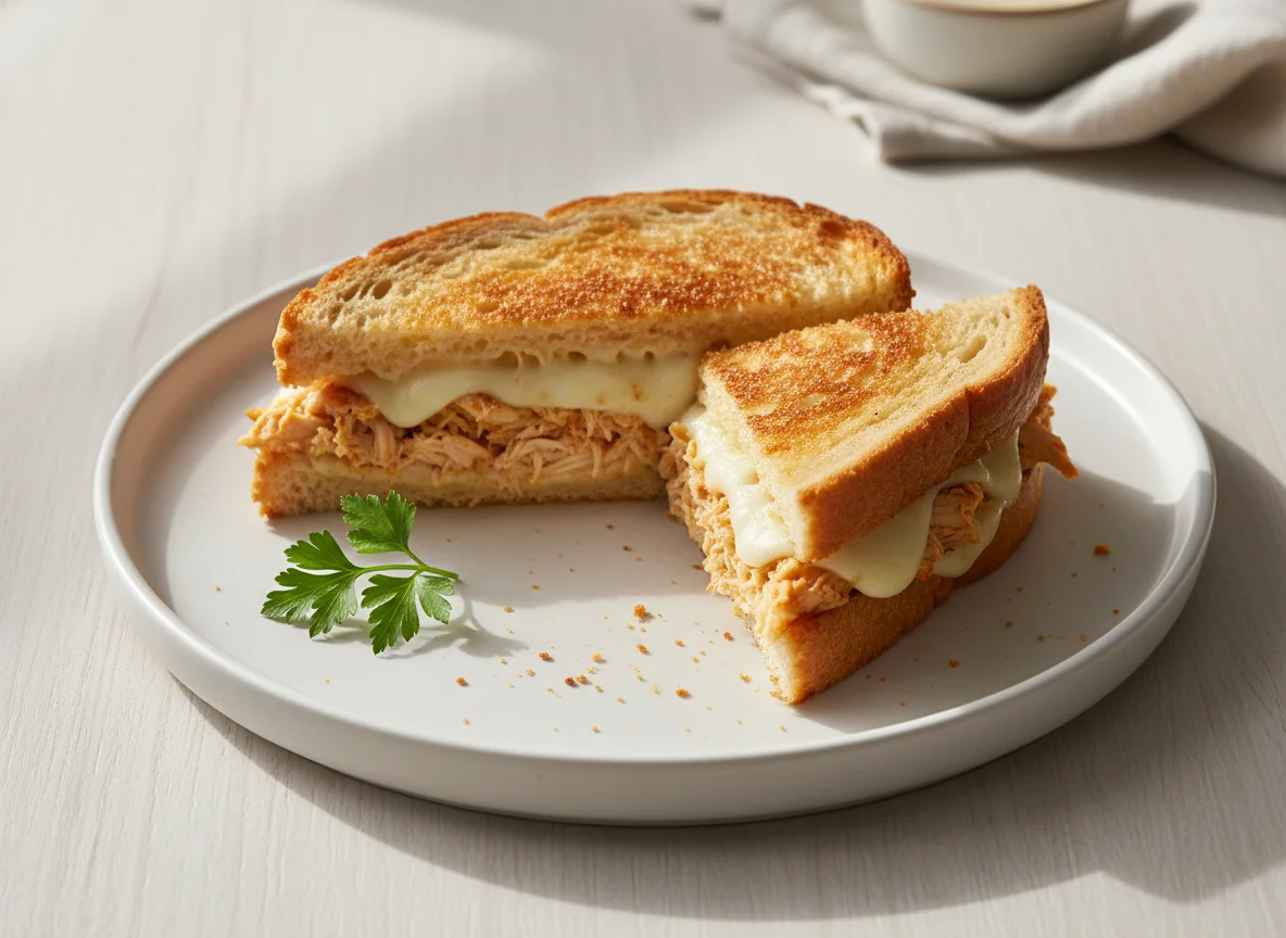 Torrada de frango com queijo photo