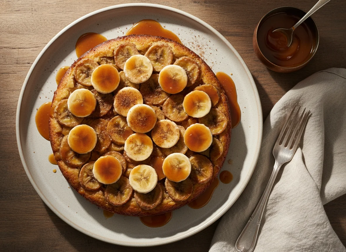 Torta de banana com caramelo photo