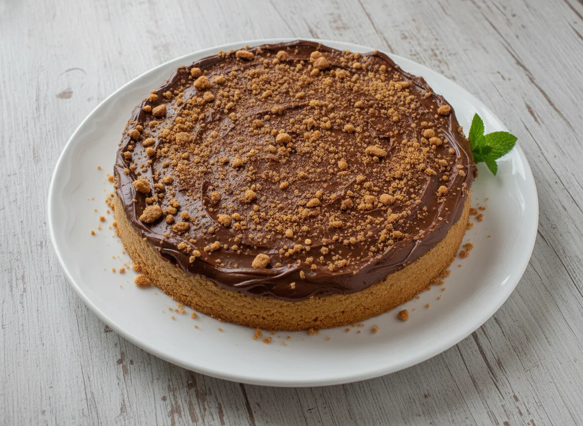 Torta de Chocolate com Massa de Biscoito photo
