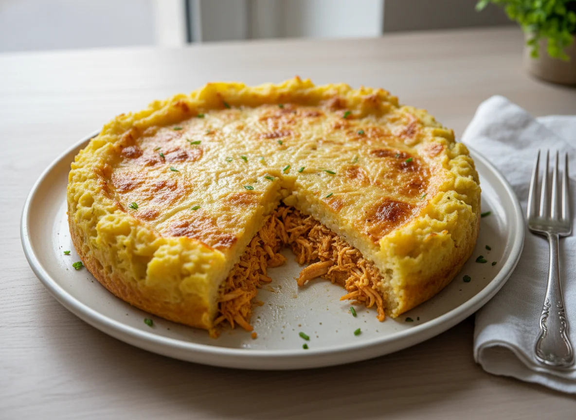Torta de Frango com Purê de Batata photo