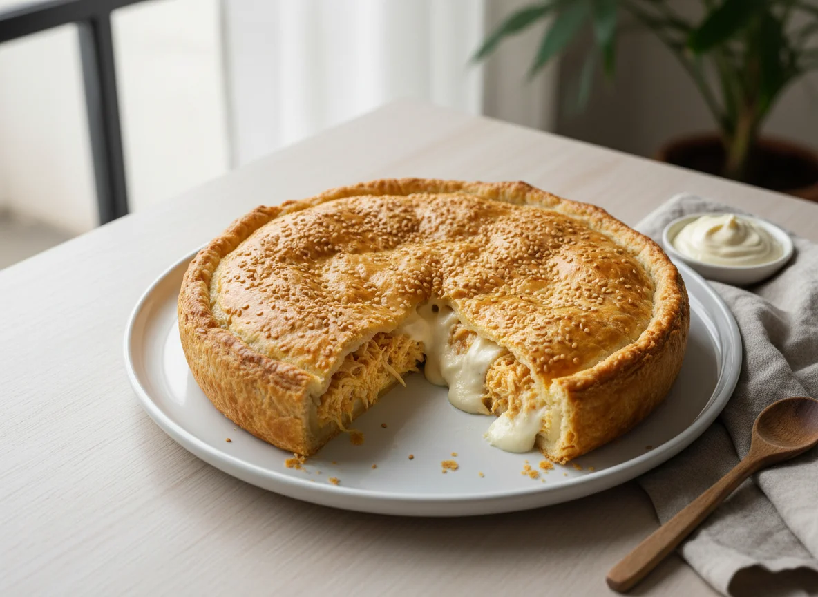 Torta de frango com requeijão photo