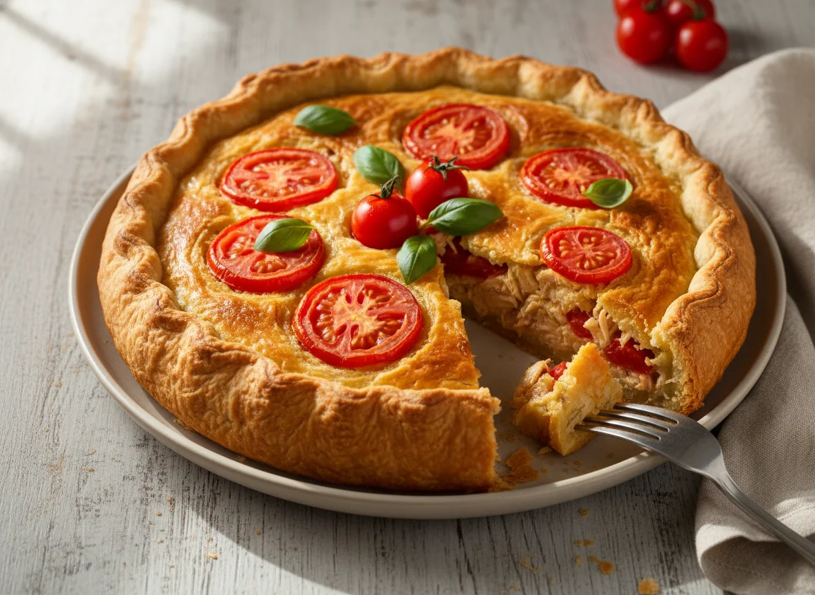 Torta de Frango com Tomate photo