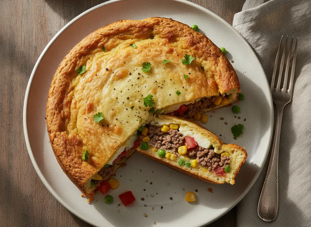 Torta de Liquidificador de Carne Moída com Vegetais photo
