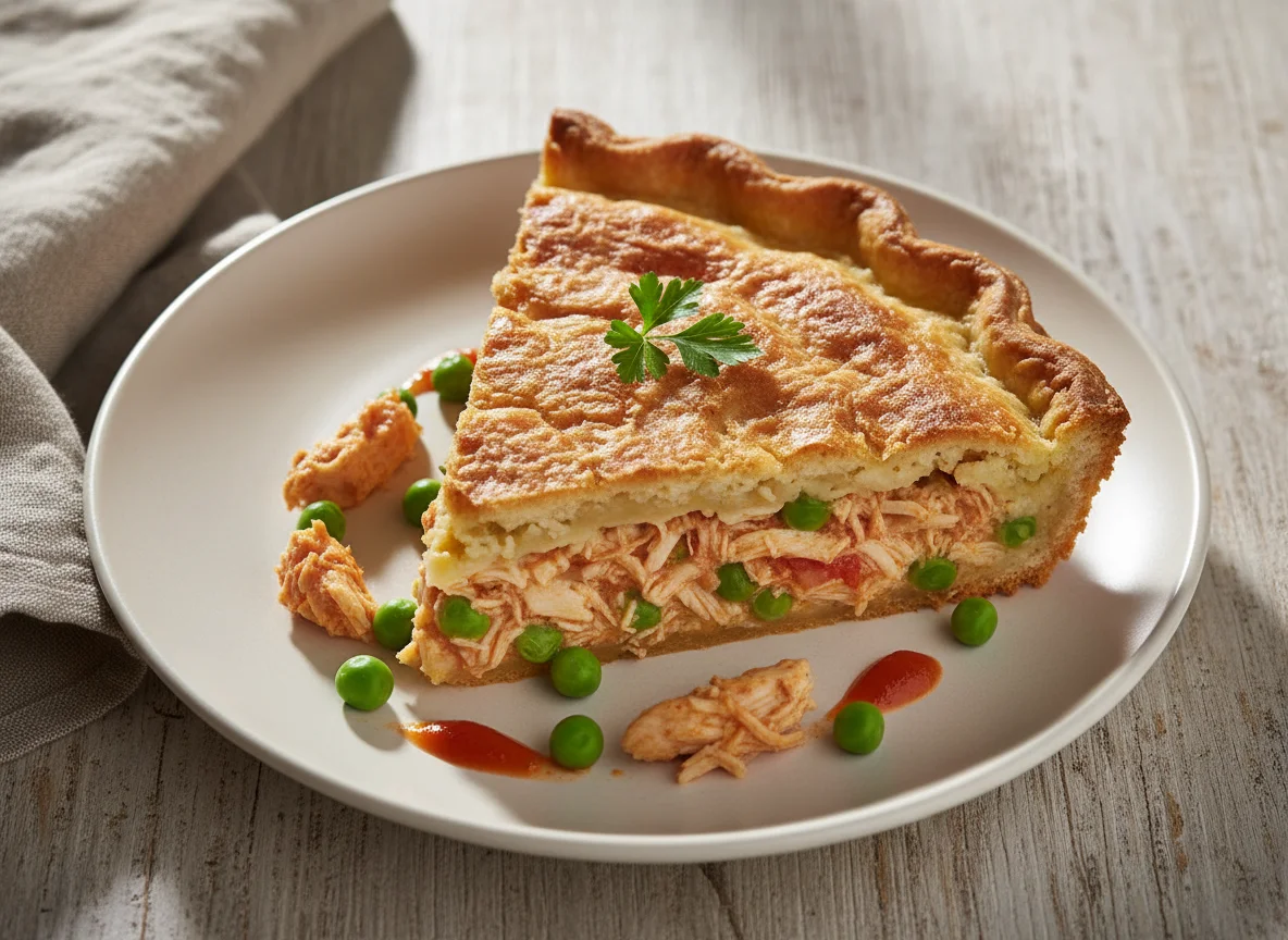 Torta Salgada de Frango com Ervilhas photo