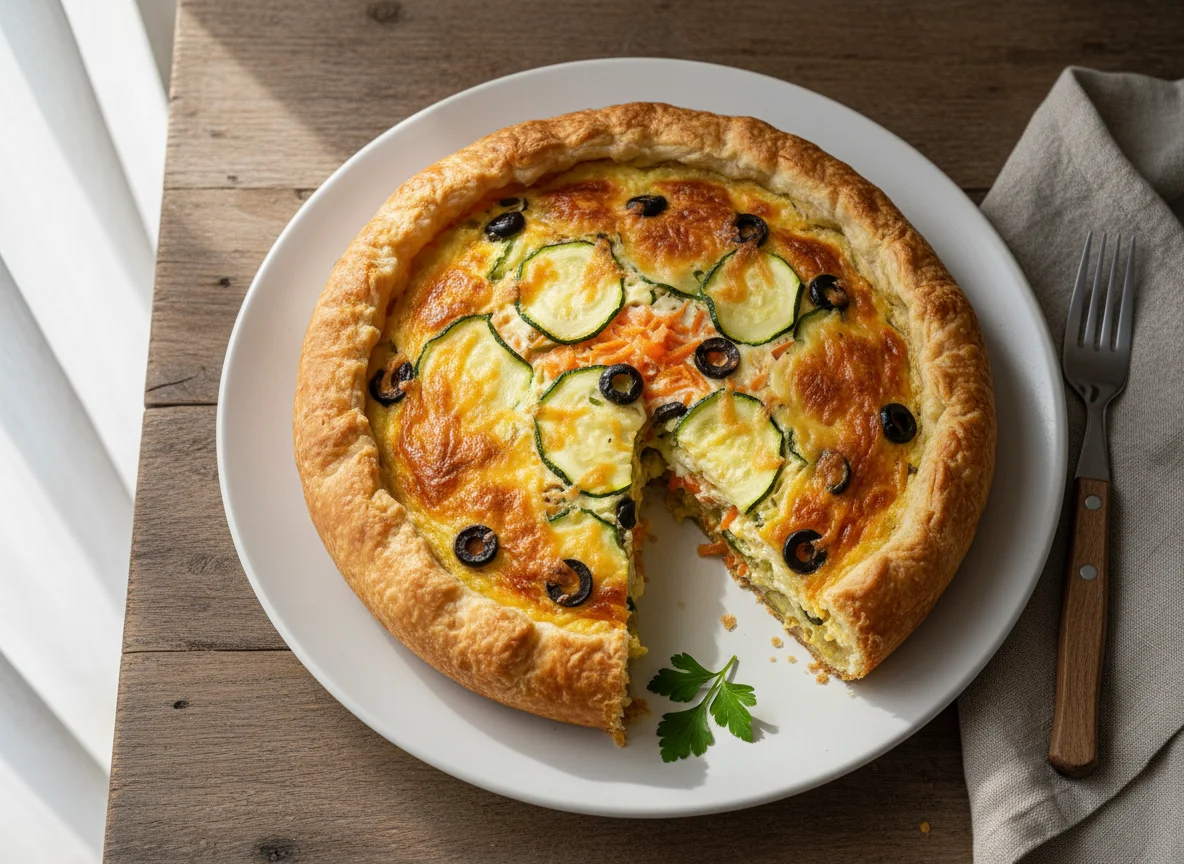 Torta salgada de legumes photo