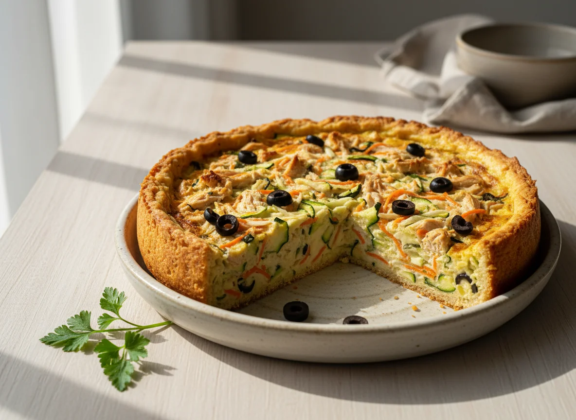 Torta Salgada de Legumes e Frango photo