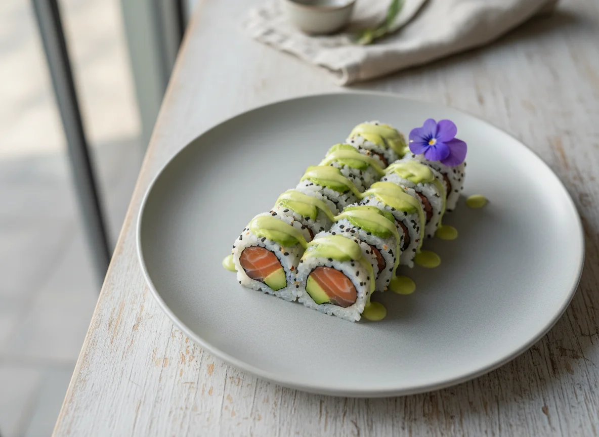 Uramaki de Salmão e Abacate photo