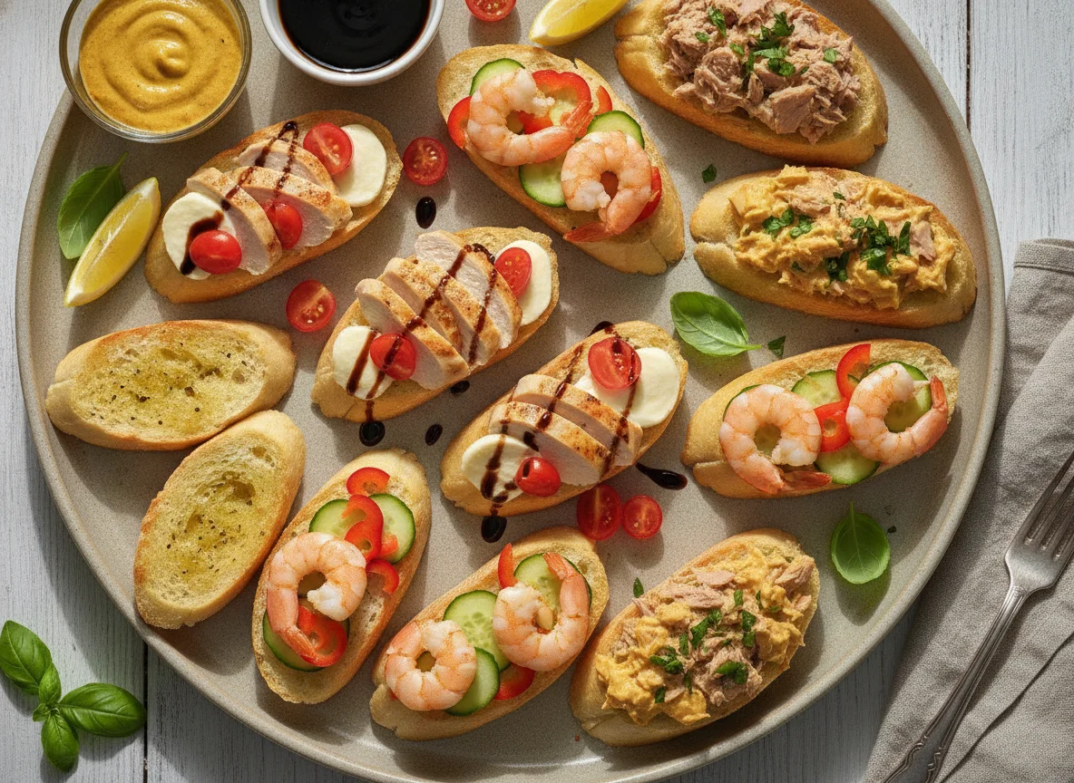 Variedade de Aperitivos e Bruschettas photo