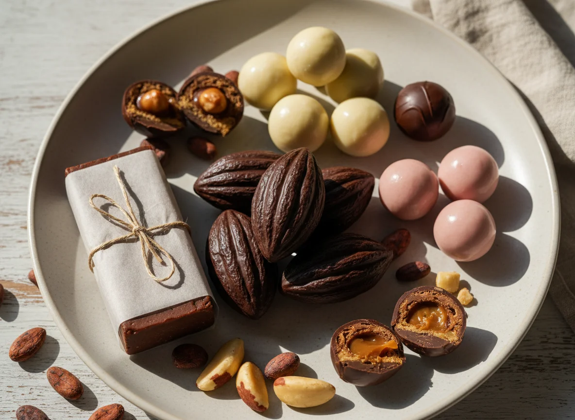 Variedade de doces e chocolates photo