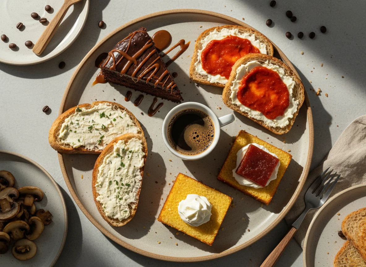 Variedades de café da manhã/lanche photo