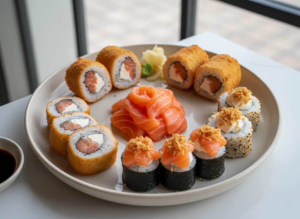 Variedades de Sushi e Sashimi photo