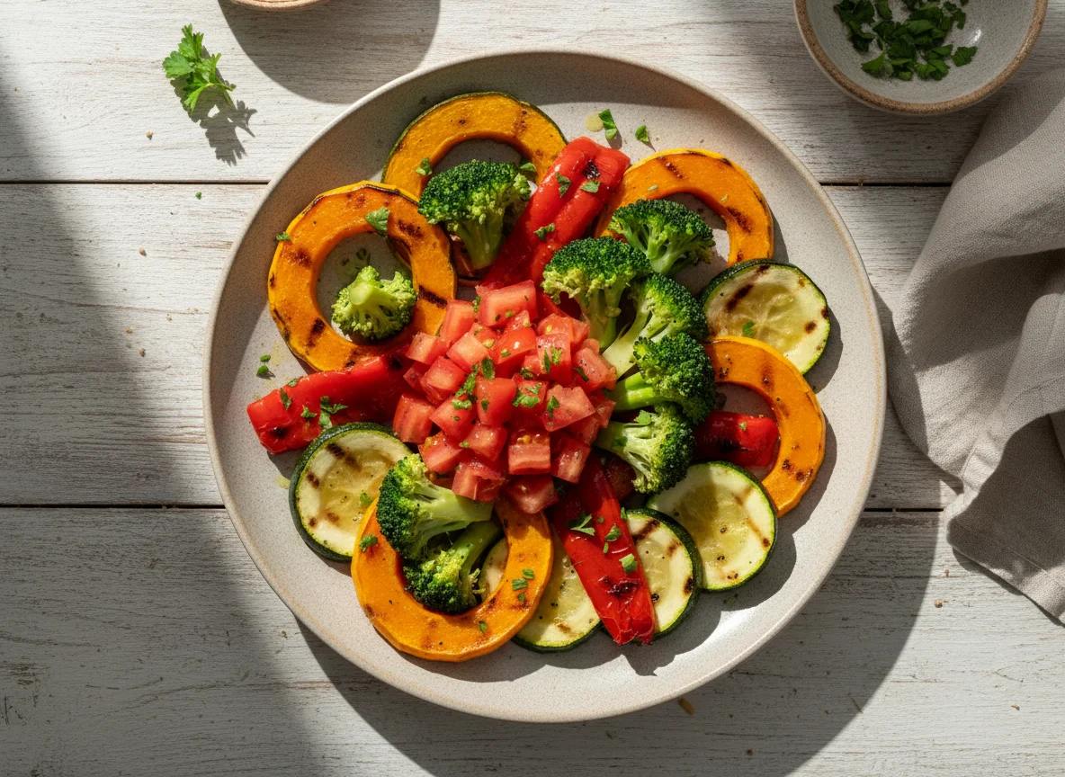 Vegetais Grelhados e Cozidos photo