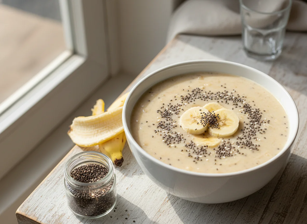 Vitamina de banana e chia photo