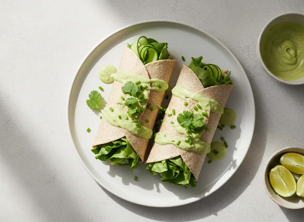 Wrap de alface e pepino photo