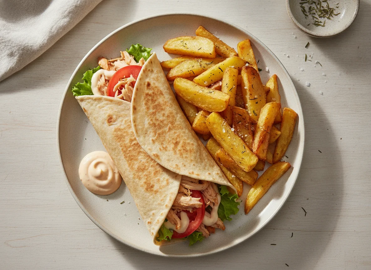 Wrap de Frango com Batatas Rústicas photo
