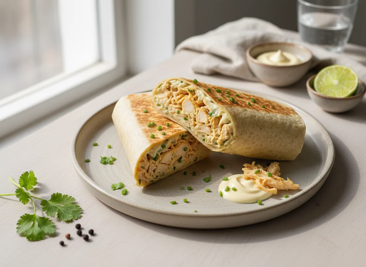 Wrap de frango com maionese photo