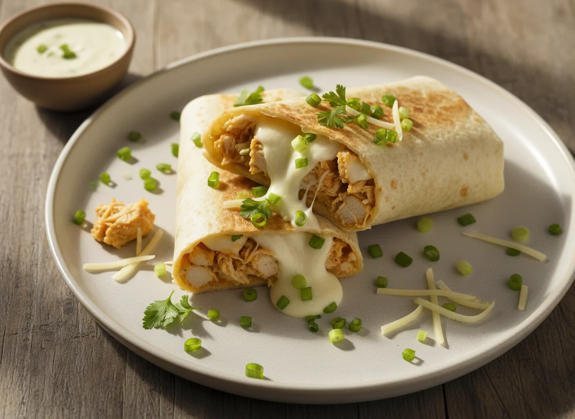 Wrap de frango com queijo photo