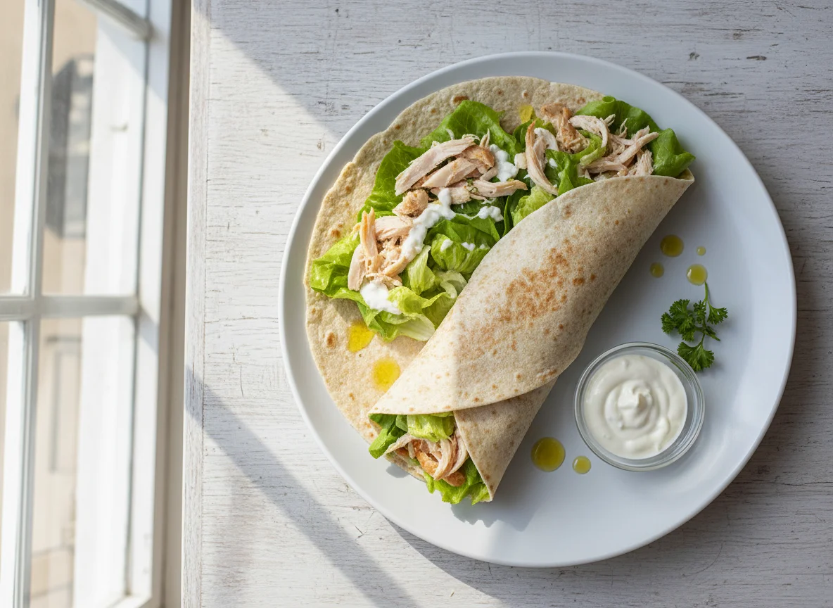 Wrap de frango com salada photo