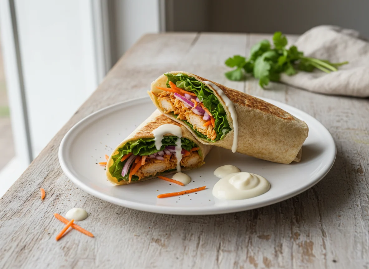Wrap de frango com vegetais photo