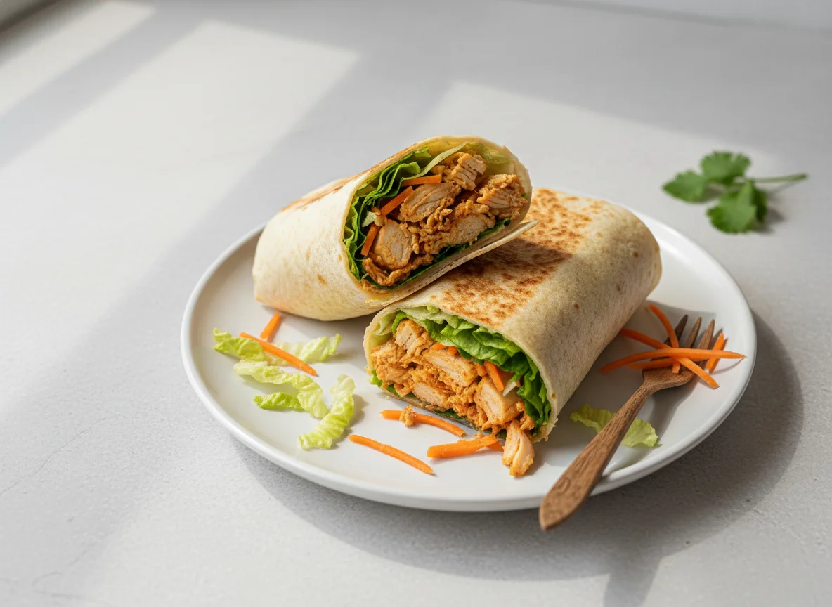 Wrap de frango desfiado photo