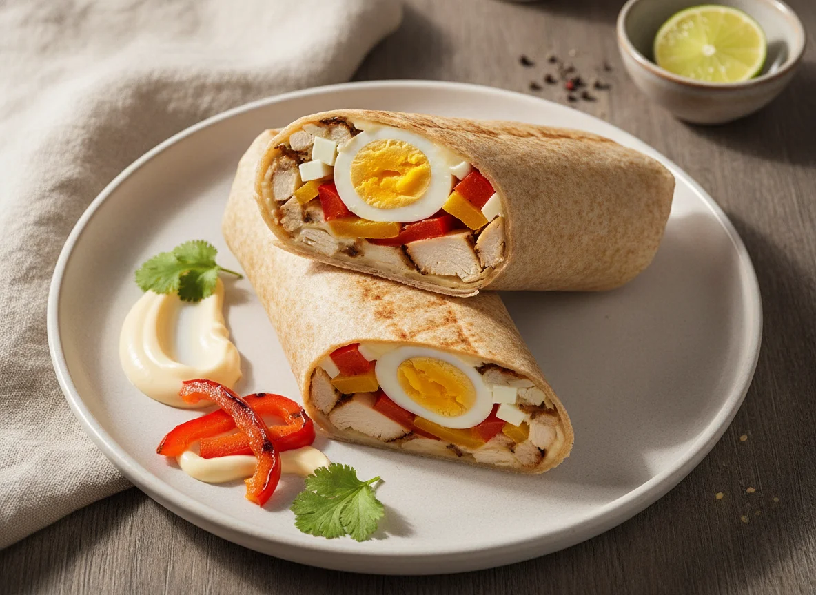 Wrap de Frango e Ovo photo