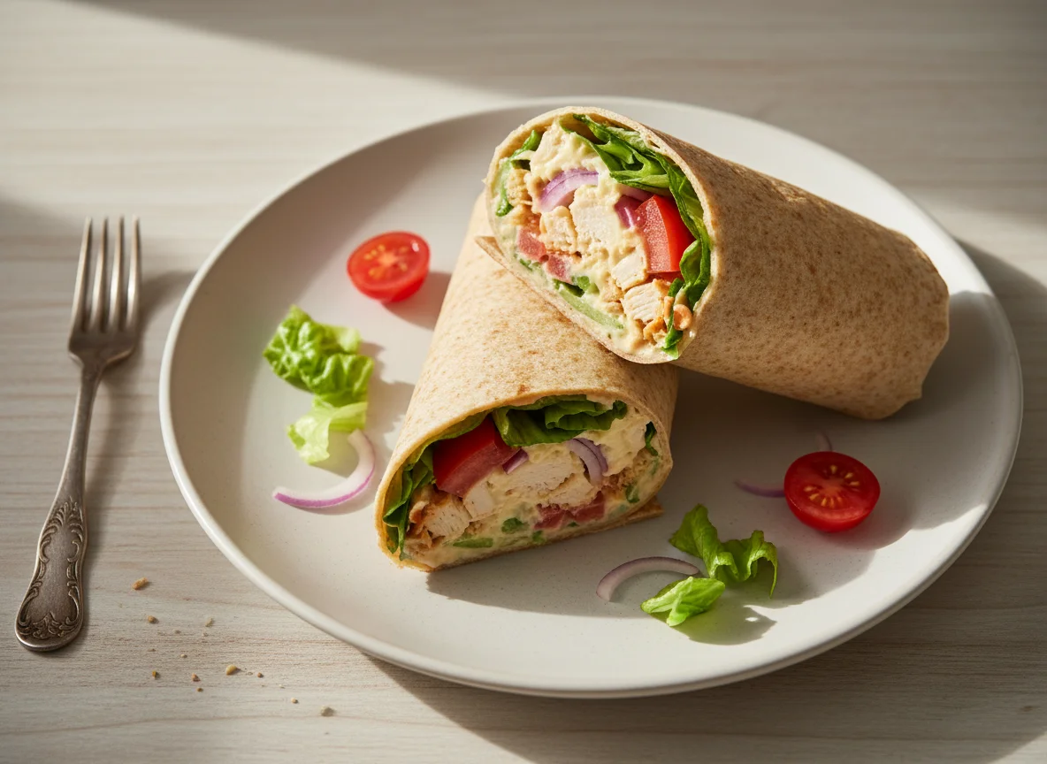 Wrap de frango e salada photo