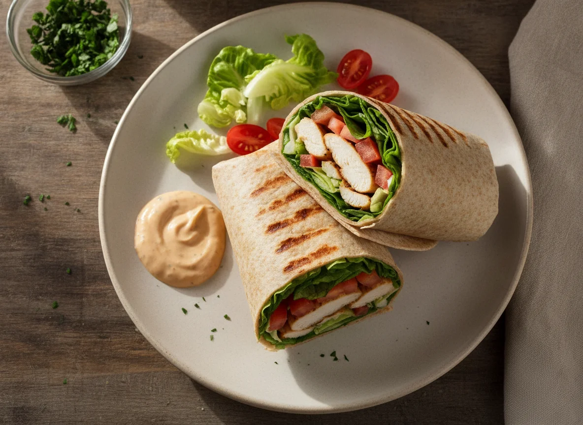 Wrap de Frango Grelhado com Salada photo