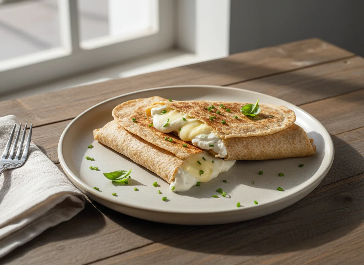 Wrap de queijo e creme photo
